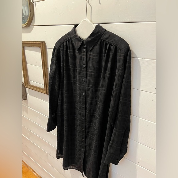 Addition Elle Black Textured Plaid Tunic - Size X - Picture 9 of 9